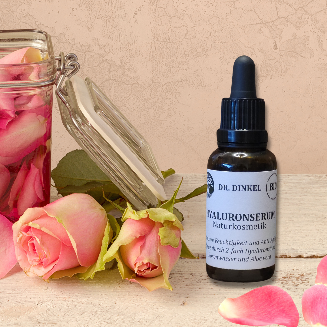 Dr. Dinkel Hyaluronserum mit Bio-Rosenwasser und Bio-Aloe Vera - 30 ml