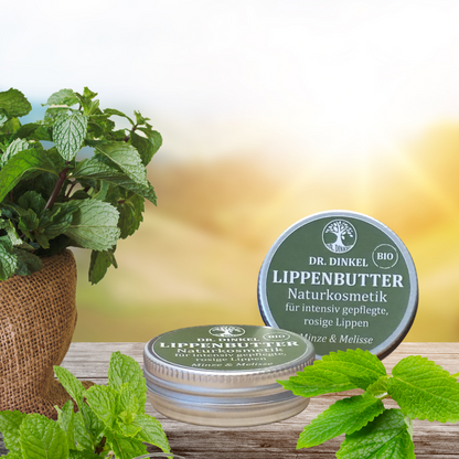 Dr. Dinkel Lippenbutter mit Minze und Melisse - 12 g